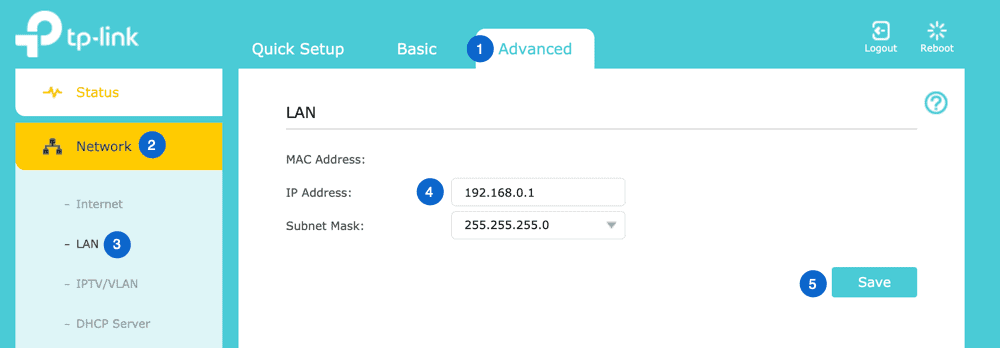 Change Router IP Address